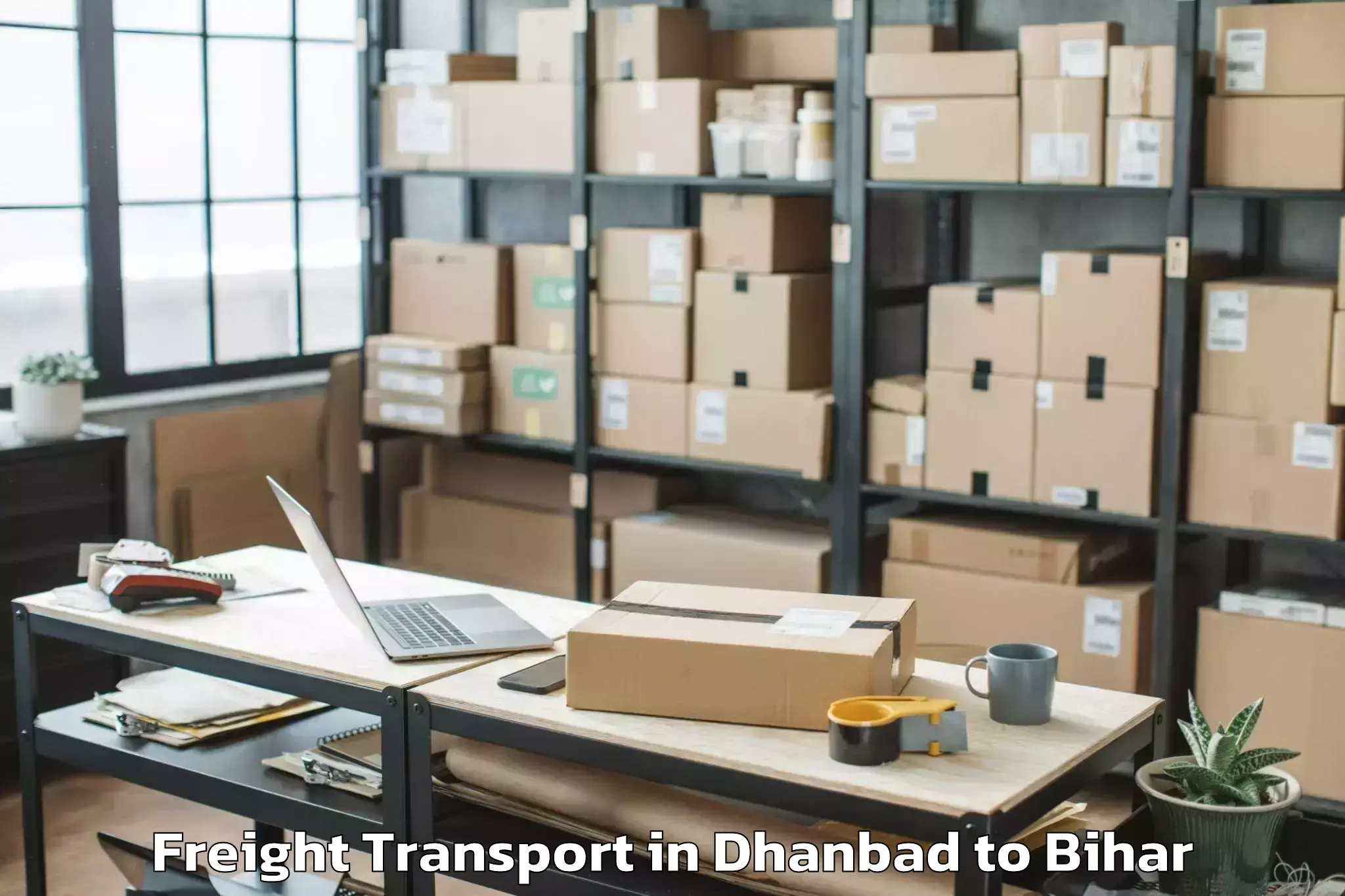 Professional Dhanbad to Masrakh Freight Transport